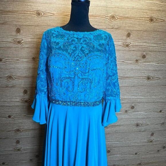 NWT FORYOUDRESS Blue Gown sz 14 - Picture 6 of 10